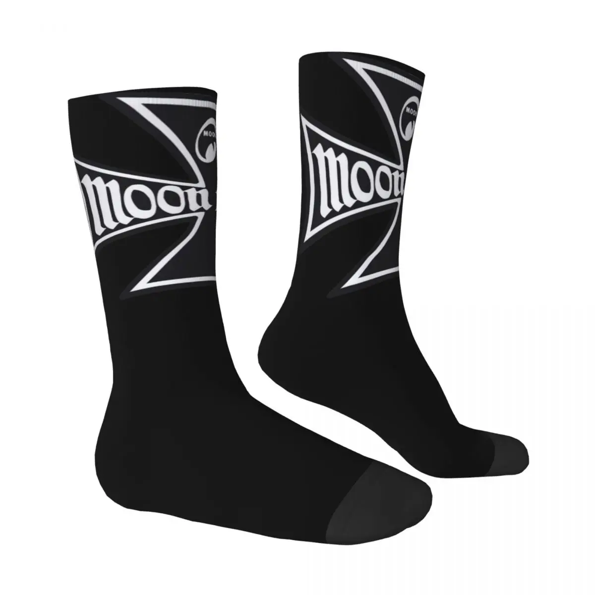 Unisex 3D Print Happy Socks, Moon Eyes Equipado, Hip Hop Socks, Crazy Street Style