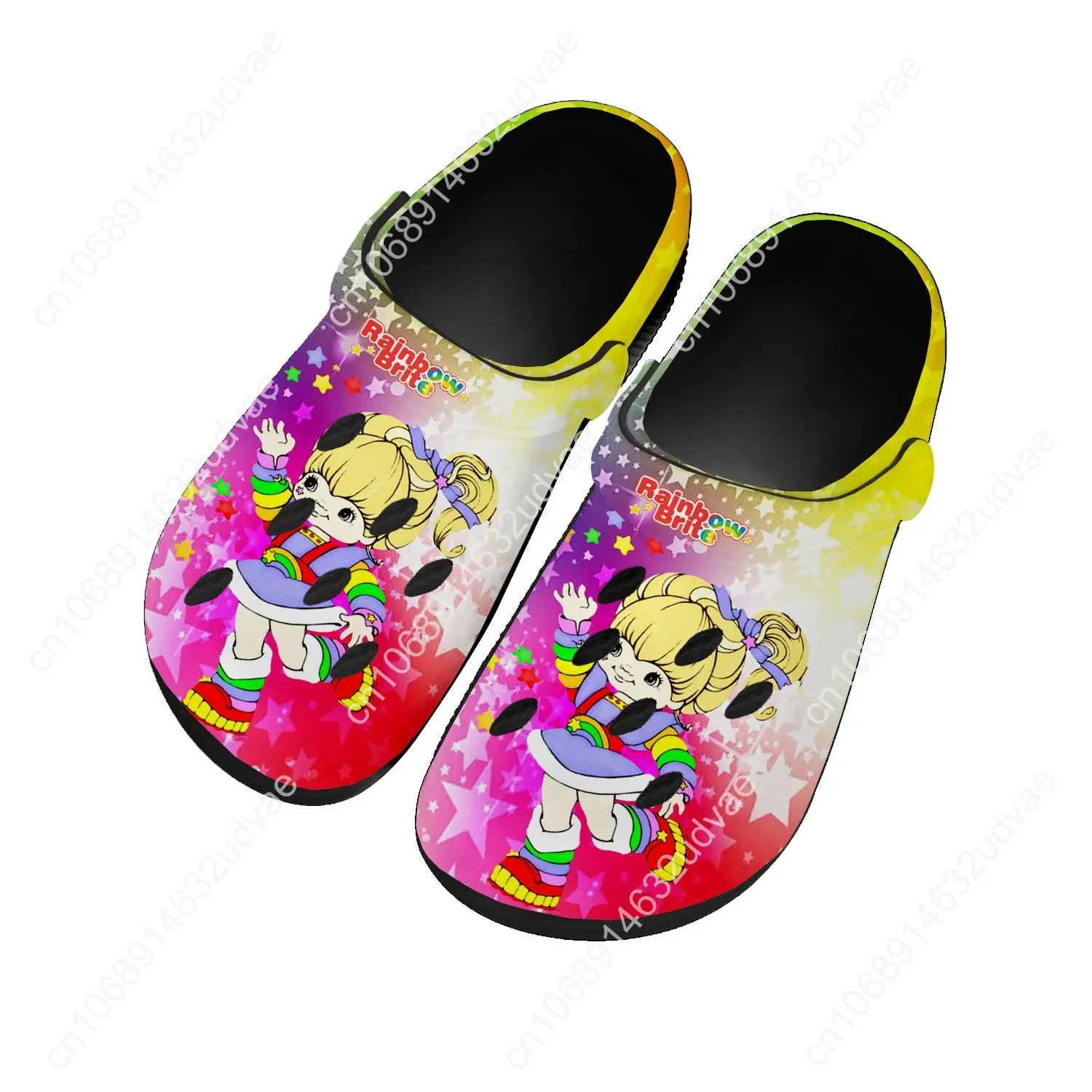 Brite Rainbow Water Shoes Mens Womens Comfortable Fashion Home Garden Clogs Customizd Sandals Beach Breathable Hole Slippers