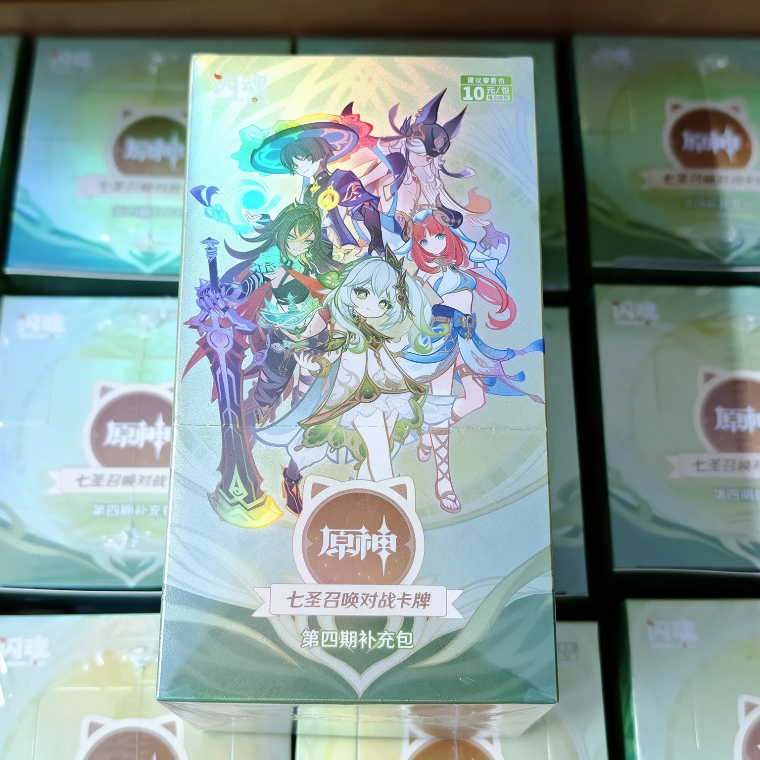 Genshin Impact Genius Invokation TCG Shining Soul Vol 4 Booster Box Trading Cards 108 Pcs Anime Card Game