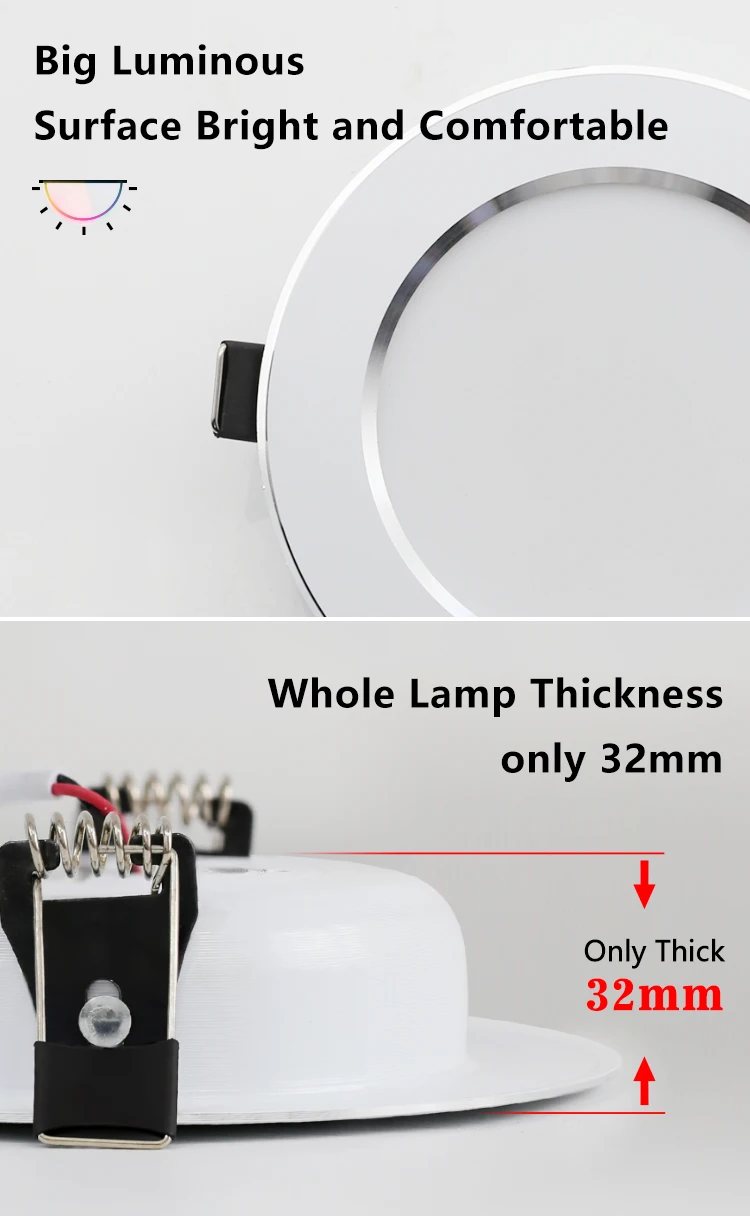 LED Downlight 7W 9W 12W 15W 18W AC 220V 240V Einbau Runde Led decke Lampe Strahler Panel Lichter Innen Beleuchtung Spot Licht – Detail 4