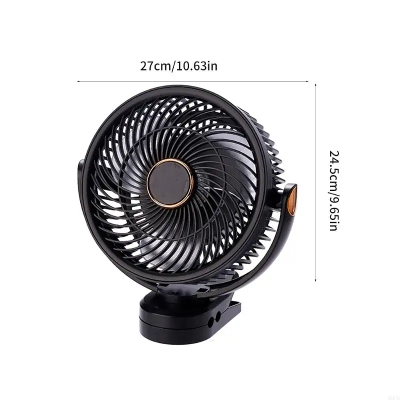 Ventilateur clip miniature M6CB Portable USB Charges à 5 vitesses d'espace réglage Sauvegarde du support Fan