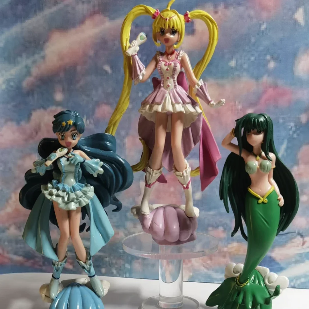 

Винтажные подлинные фигурки Русалки Мелодия Пичи Пичи Pitch — коллекционные модели аниме «Красивая девушка», штампованный официальный настольный компьютер или