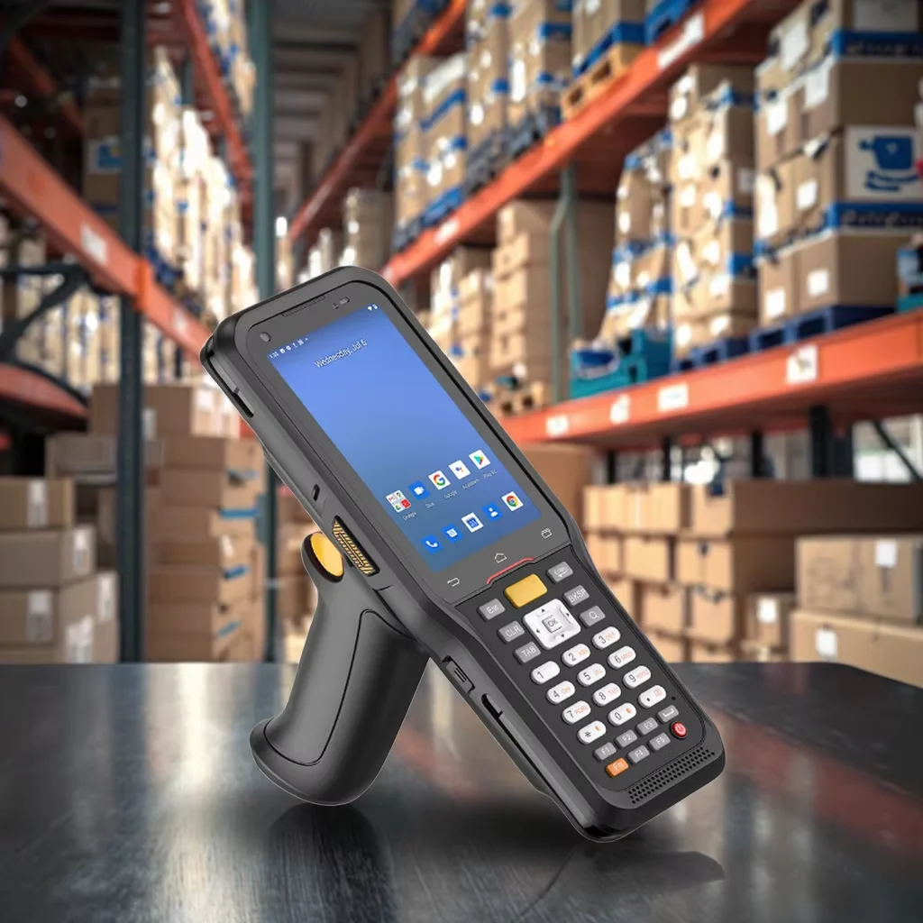 Rugged Android PDA with Long Range Barcode QR Code Reader Scanner for Logistics Warehousing Data Collector Terminal