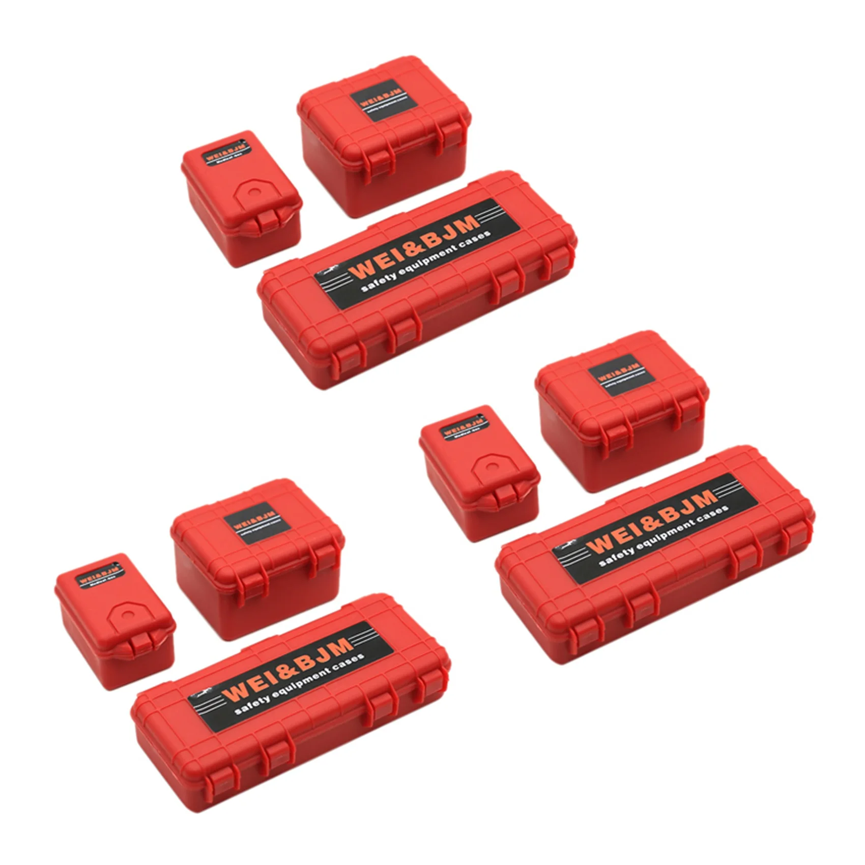 

A04F-9Pcs Plastic Rc Car Storage Box Decoration Tool For Traxxas Trx4 Axial Scx10 90046 D90 1/10 Rc Crawler Accessories Red