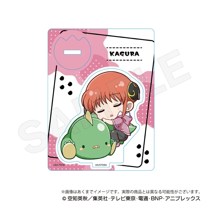 10CM Anime Gintama Figures Sakata Gintoki Okita Sougo Cute Dinosaur Acrylic Stand Hijikata Toshirou Model Plate Desk Decor Prop