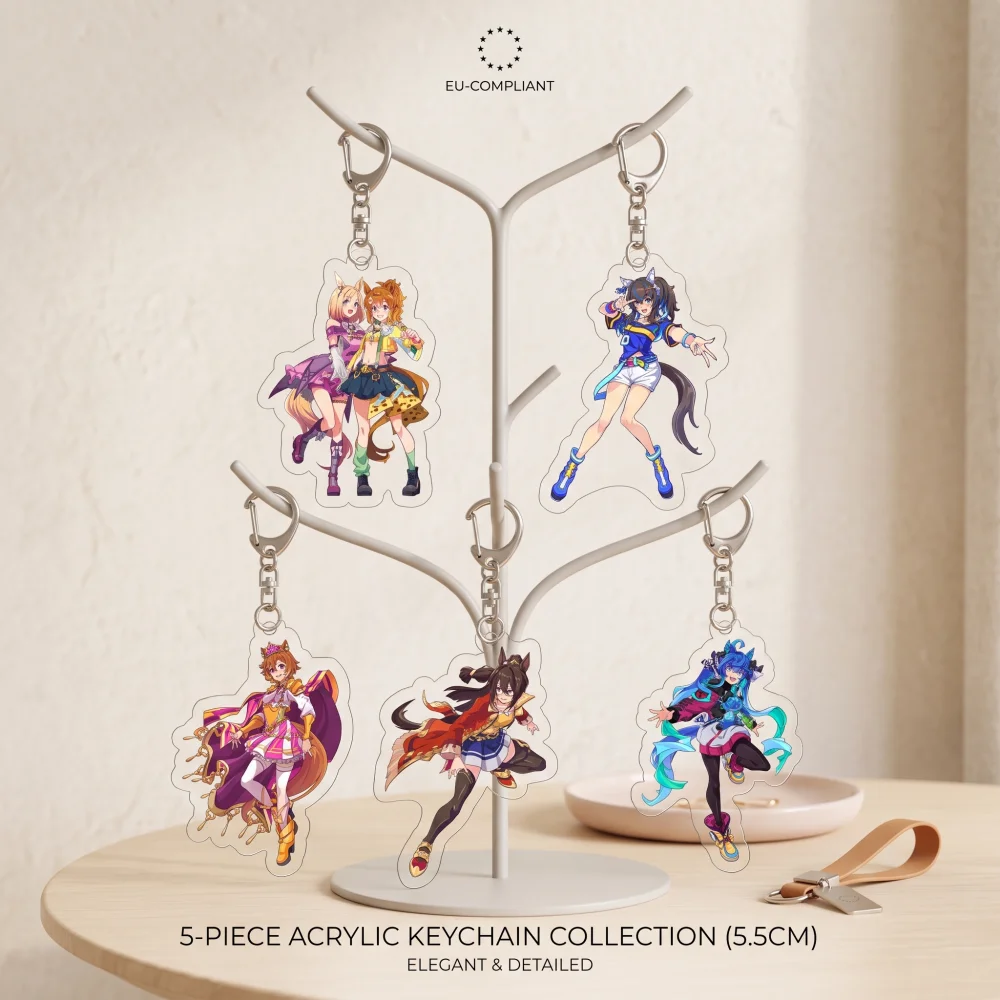 Anime Uma Musume Pretty Derby Acrylic Keychain Cute Starting Future Tokai Teio Cosplay Keyring Bag Pendant Itabag Charm Toy Gift