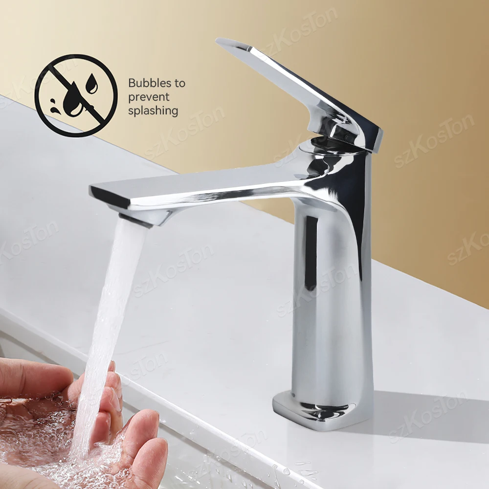 Luxury Bathroom Faucets Basin Mixer Sink Faucet Kitchen Washbasin Tapware Hot Cold Water Hose Tap Brass Core Water Plated