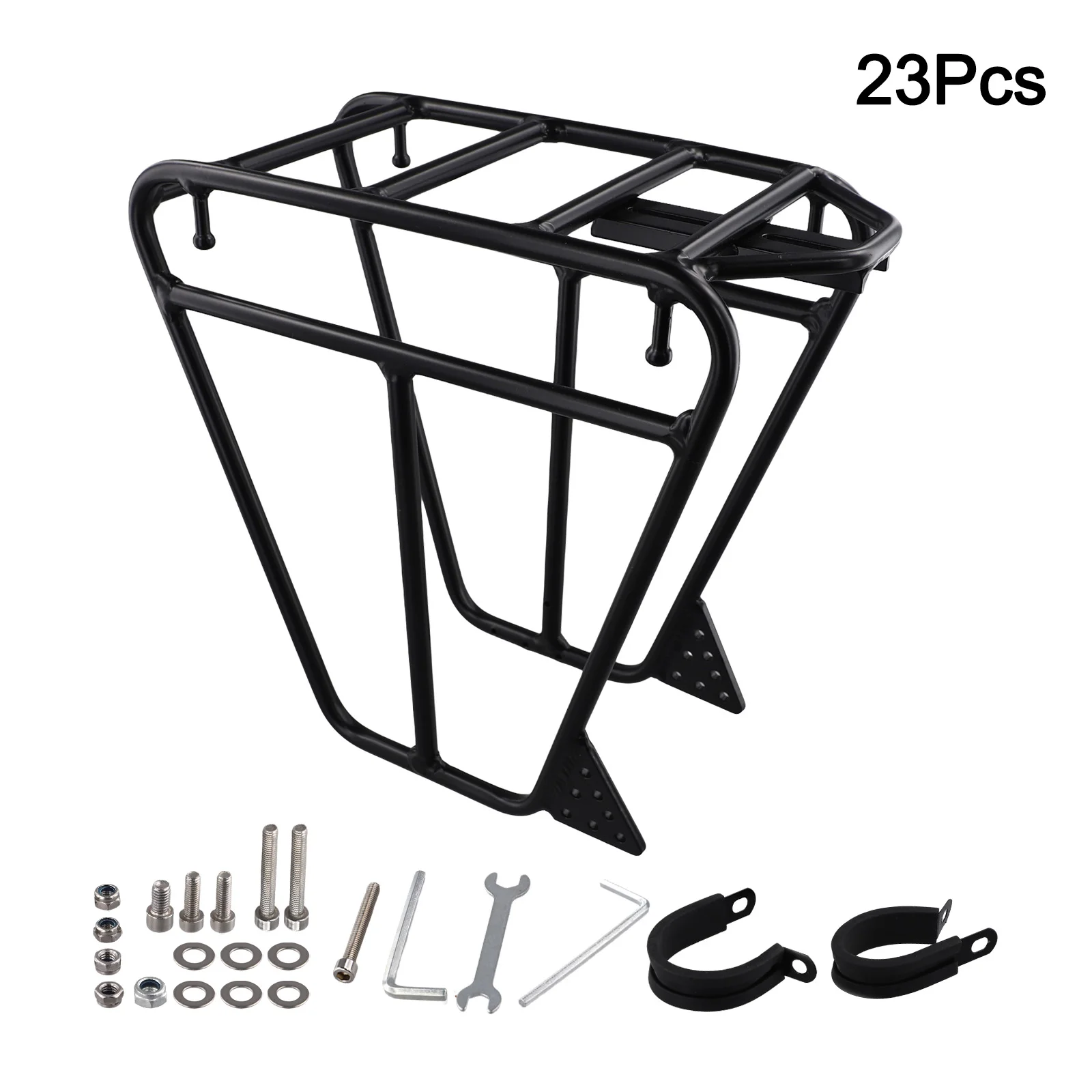 1pc Brake Rack Mountain Bike Front Rack Backpack Rack Aluminum Alloy Hanging Bag Racks Bicycle Front Shelf Accessories