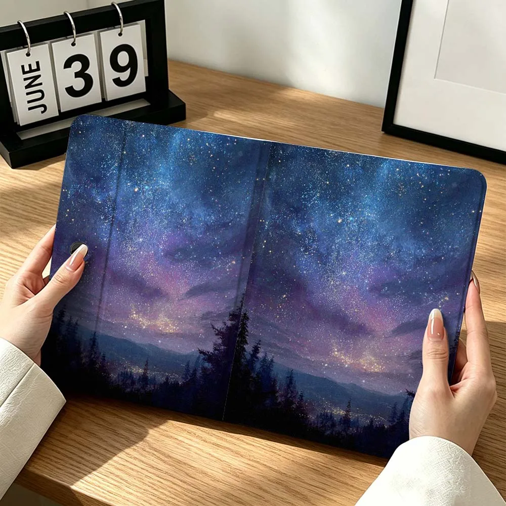 Starry Moonlit Desert Path For OPPO VIVO IQOO OnePlus Realme Infinix Pad Pro 13 12.1 11.61 11.4 11 inch Tablet Case Gift