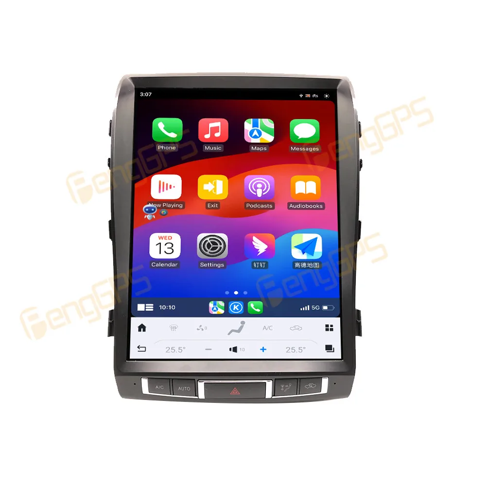 15 Inch Android 13 CarPlay Car Radio For Toyota Land Cruiser 200 LC200 2008-2015 Touch Screen Multimedia Player GPS Navigation