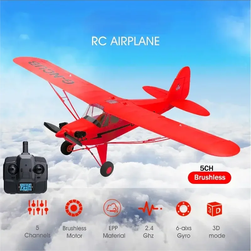 

3D/6G five way remote-controlled drone airplane model toy fixed wing model gliding fighter jet brushless real glider