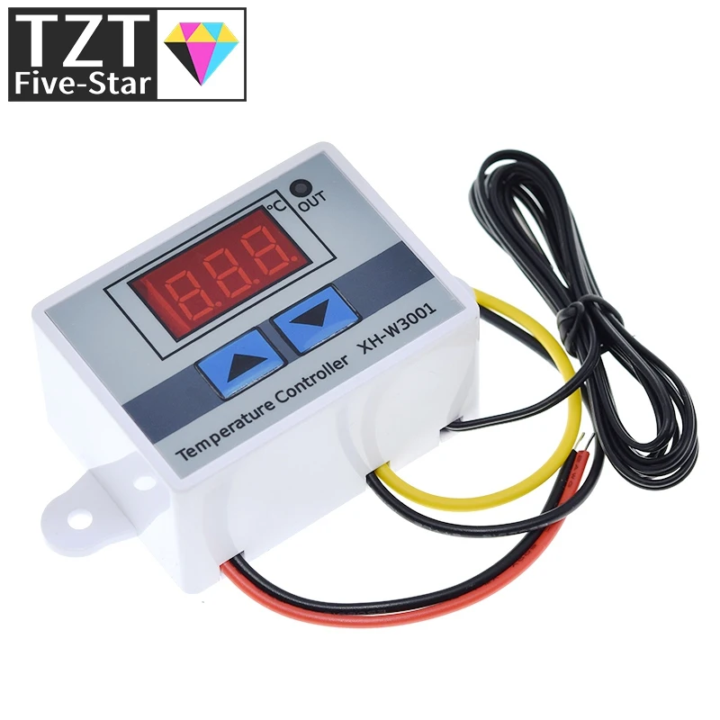 TZT 10A 12V 24V 220VAC Digital LED Temperature Controller XH-W3001 for Arduino Cooling Heating Switch Thermostat NTC Sensor