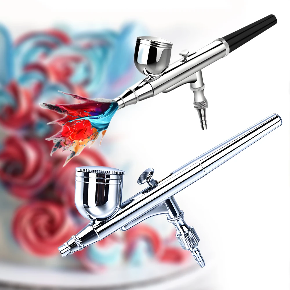 

Аэрограф двойного действия, насадки 0,3 мм, набор пистолетов-распылителей с гравитационной подачей для модели торта, ногтей, покраски автомобиля, красота, струйный инструмент