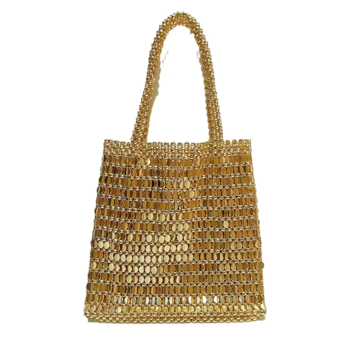 

Металлическая блестящая сумка для подмышек с блестками и бисером, сумка для покупок, сумка через плечо, темпераментная сумка знаменитостей Carteras De Mujer De Bolsos