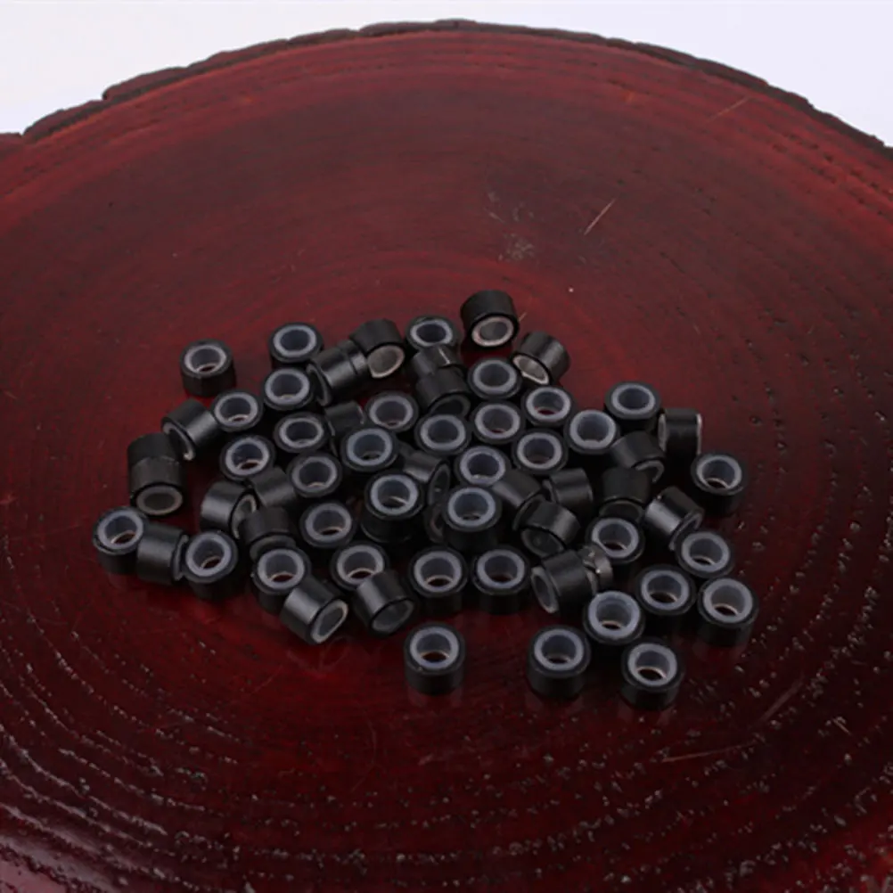 

500pcs Hair Cuffs for Dreadlocks Braiding Filigree Tube Black Rings Lightweight Durable Decorative Easy Bend Around Hair