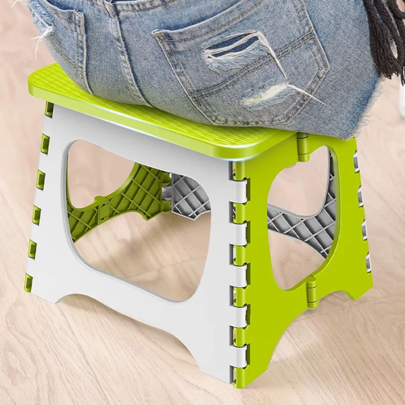 Amazing Folding Portable Lightweight Step Stool  Chairs Bathroom Kitchen Garden Folding Chair Plastic Outdoor Stool image 2
