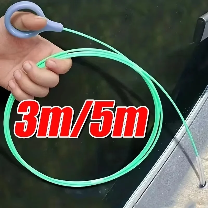 3m/5m Car Drain Dredge Cleaning Brush Auto Sunroof Drain Hole Clog Brush Long Hoses Cleaning Tool Universal Drain Pipe Cleaner