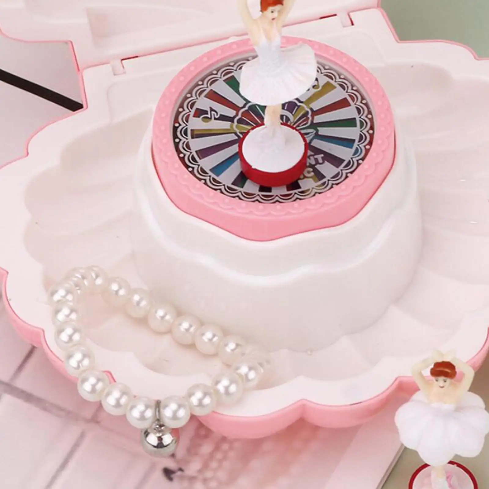 Pink Shell Music Box with Light Holiday Christmas Gift for 4
