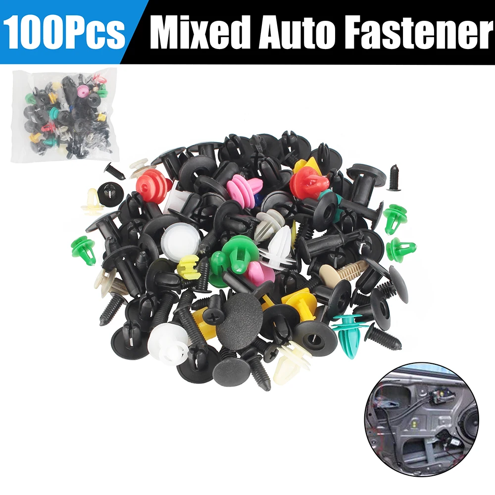 Vehicle Car Bumper Clips Interior Accessories Car-styling Universal 100Pcs/50Pcs Mixed Auto Fastener Retainer Rivet Door Panel