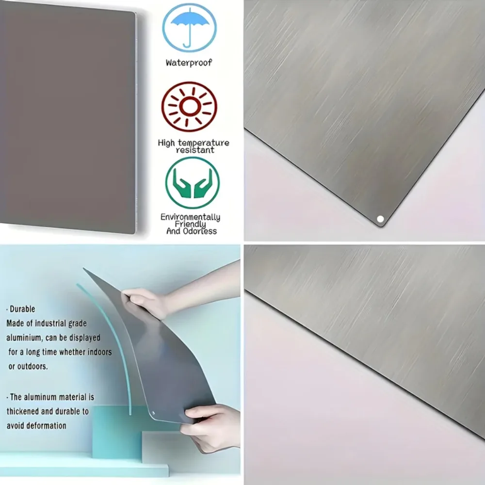 لوحة ألومنيوم SkeletonWitchSign Skeleton Witch - ديكور حائط معدني مربع مع فتحات محفورة مسبقًا، ديكور بار/مطبخ #5