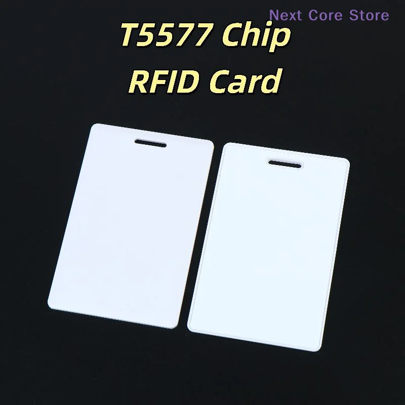 1/3/5Pcs White125Khz T5577 RFID Writable Thick Card RFID Copy Rewritable Duplicate T5577 Blank Card Chip Cards