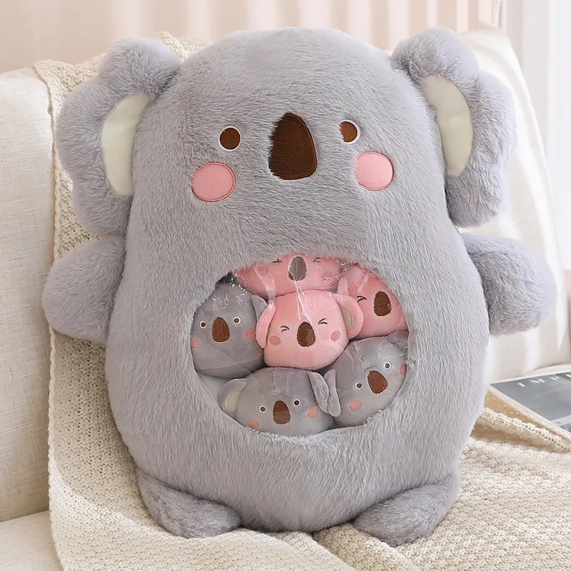 6 Mini Kawaii Animal Balls Pudding Pillow Bag Plush Stuffed Doll Panda Rabbit Dinosau Dolls Cushion Plush Pillow Office Nap New