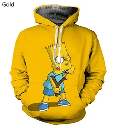 New Autumn Winter Kids Simpson Printed Hoodie Coat With Hat Adult Fashion Hooded Clothing Girls Funny Cartoon Streetwear Outfit