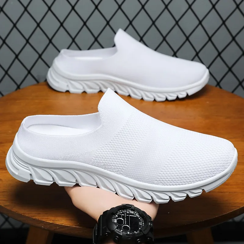 

Men's Summer Slippers Breathable Single Shoe Slippers Mesh Breathable Shallow Mouth Summer Slippers Casual Shoes