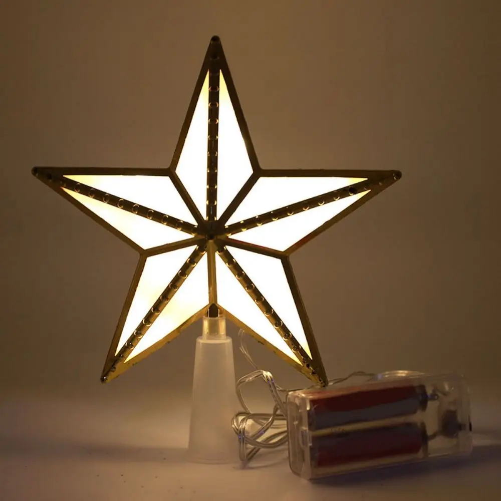 

Plastic Christmas Tree Top Star Lovely Lightweight Christmas Decorative Star Light Glowing Star-Shaped Light Xmas Party