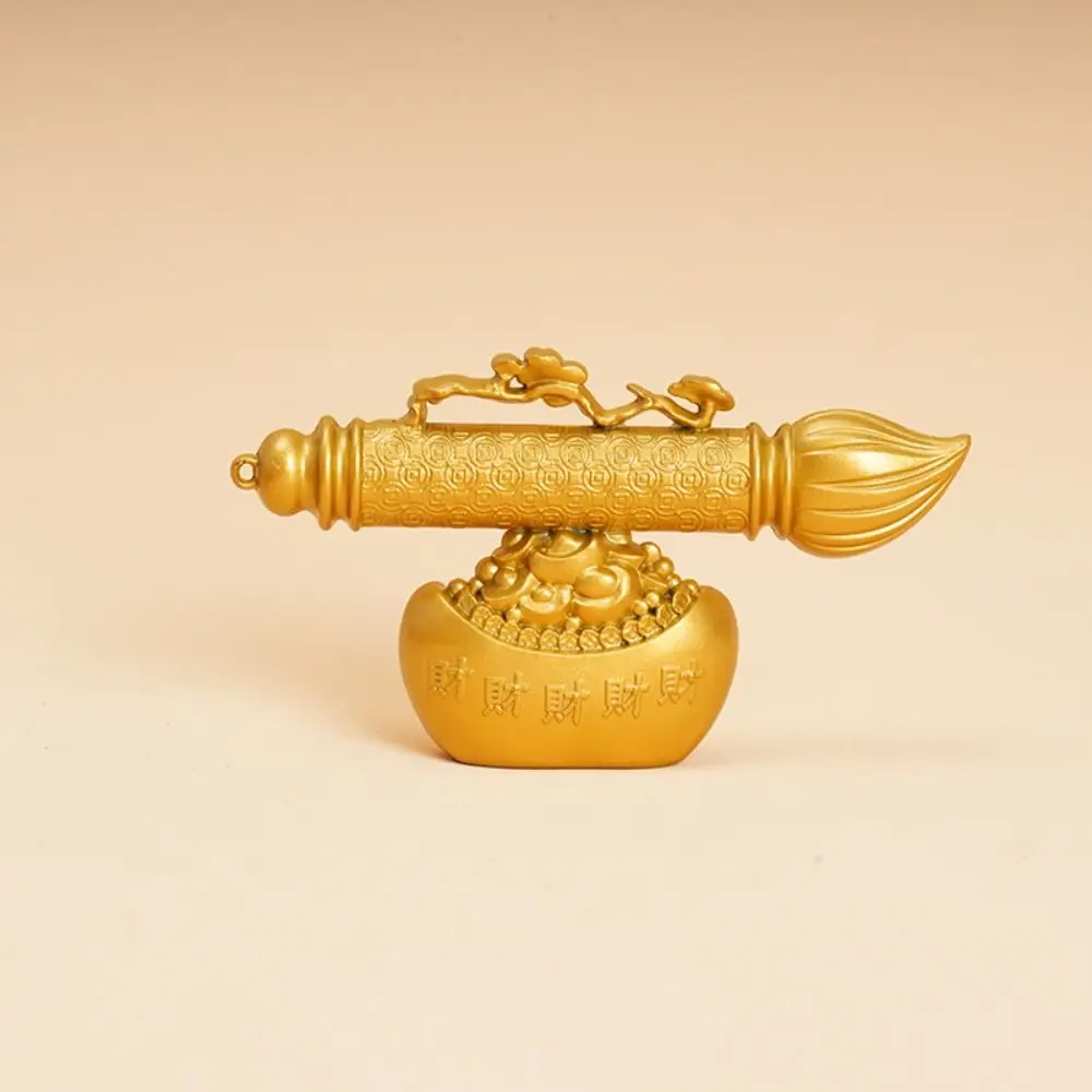 Ozdoba na biurko z materiału stopowego, element Yuanbao, rękodzieło dekoracyjne, duża ozdoba na długopis, wzór długopisu, styl chiński