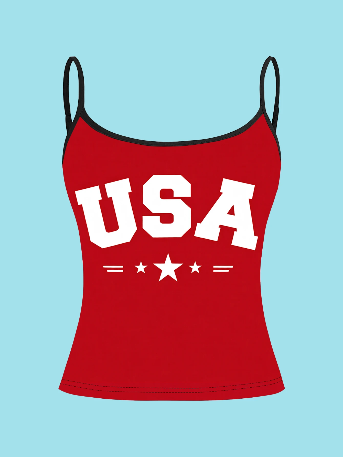 3-Piece Set of Women's Camisoles with Brazilian, Jamaican, and American Flag Prints, Summer Slim-Fit Spaghetti Strap Tops, Stylish Inner Wear