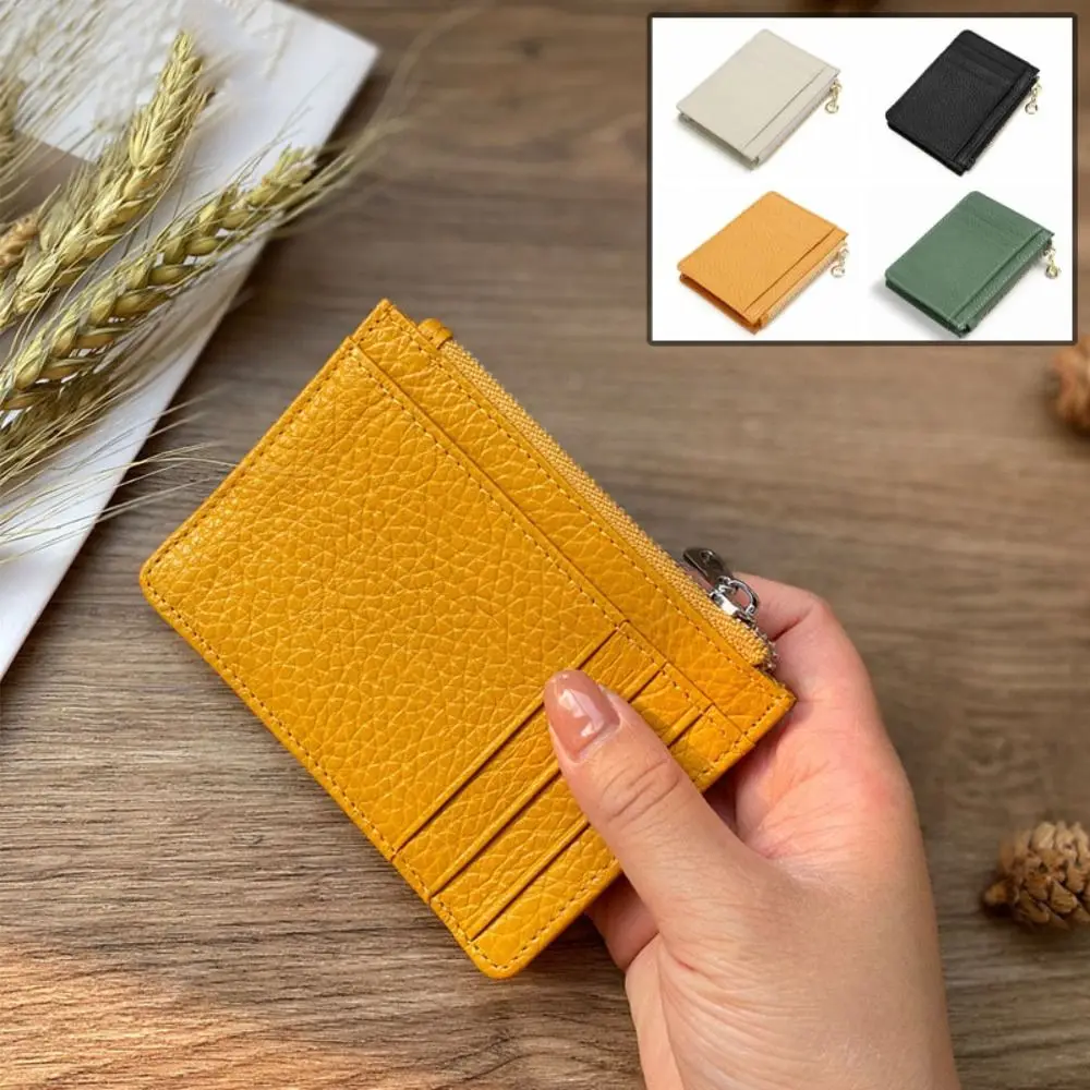 

Portable Large Capacity Cowboy Short Wallet Multi-function Simple Cowhide Card Holder Luxury Genuine Leather Purse Men Women