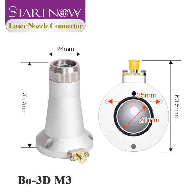 Startnow Laser Cutting Machine Head Sensor Replacement Accessories ECO M4 Hole 15KW Laser Nozzle Connector Part Ceramic Part