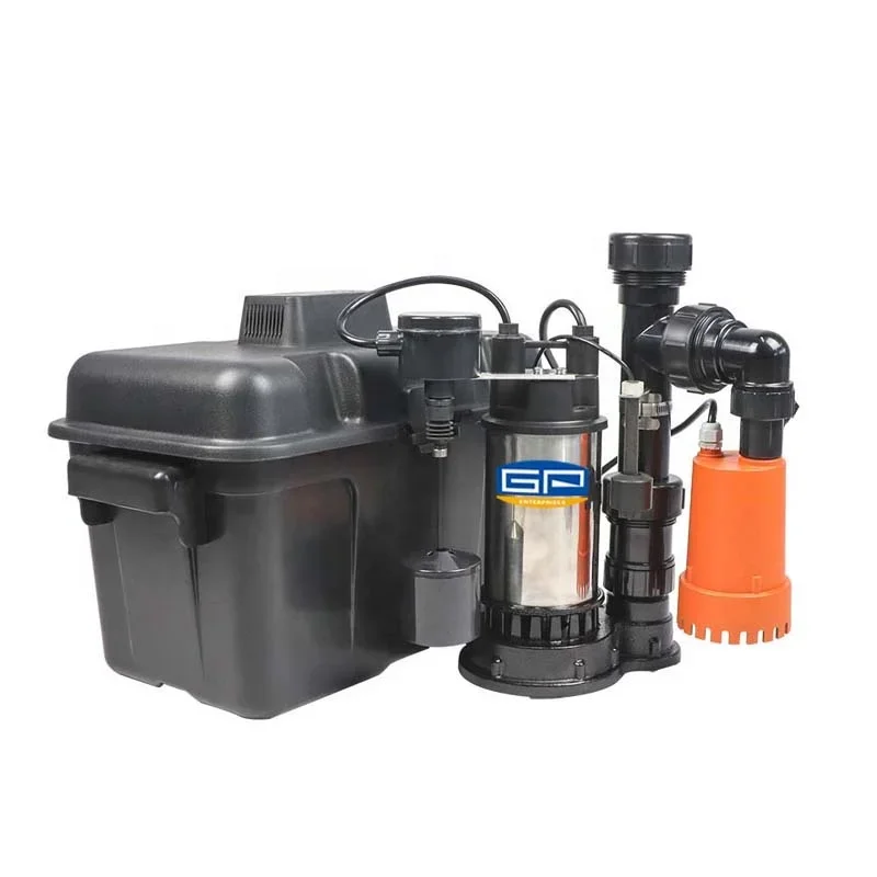 GP Enterprises Pump Manufacturer DC Battery Power Primary Backup Pump System Household Dirty Water Submersible Sump Pump