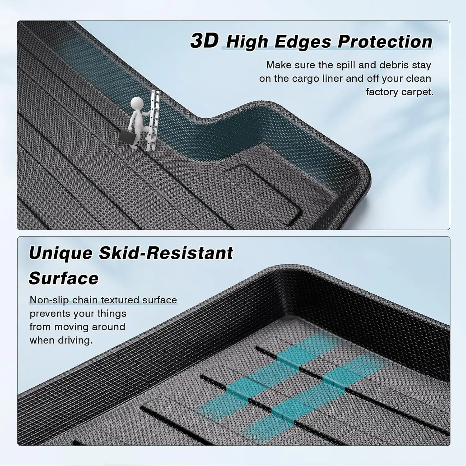 Custom Fit Cargo Liner for BMW 5 Series G30 2017-2023 Waterproof Rear Trunk Mat TPE Durable Odorless Trunk Liner Cargo Mat view 2