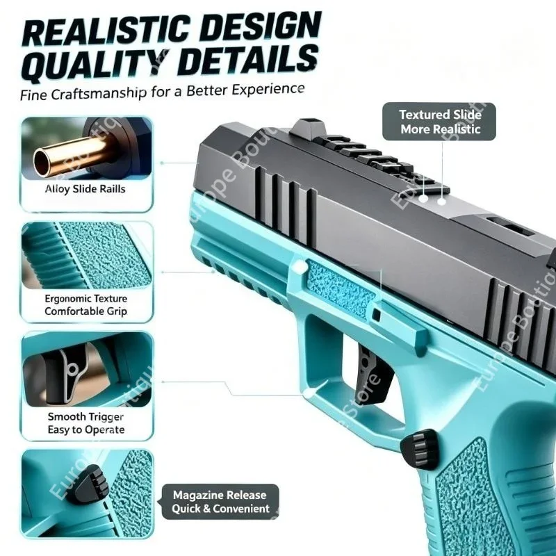 Mini GX4 Pocket Soft Dart Toy Gun Complete Kit Shell Ejection Blow‑Back Portable Leisure Play Model for Teens Adults Gift