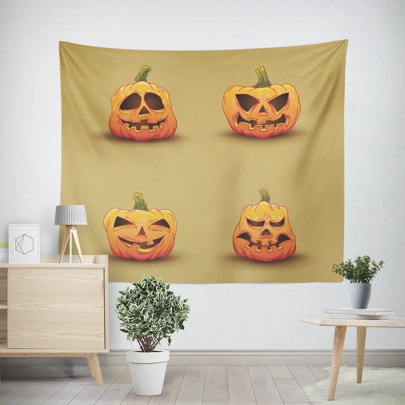 Tapeçaria de parede para decoração de quarto, quarto moderno, quarto estético, arte da parede, tecido grande, halloween, engraçado, outono