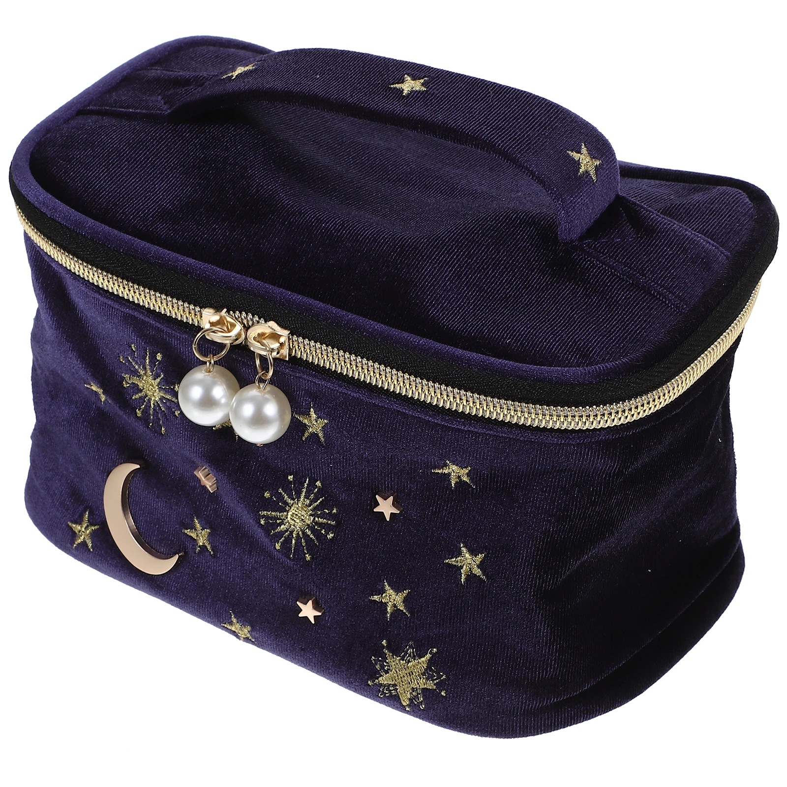 

Portable Makeup Bag Star Moon Print Compact Pouch Travel Toiletry Organizer for Women Girls Lightweight Travel Makeup