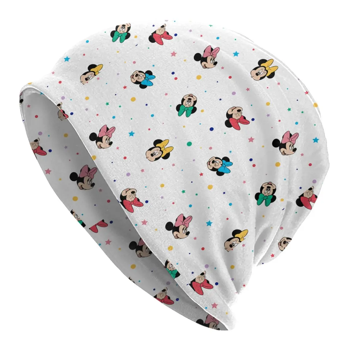 미키 미니 마우스 레인보우 보우 캡 패션 남성 여성 야외 스컬리 비니 모자 여름 따뜻한 이중 용도 보닛 모자