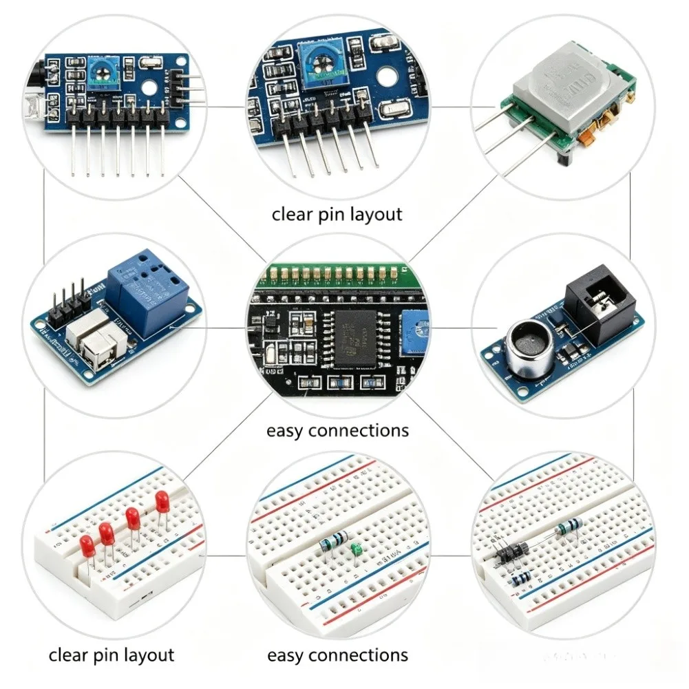 Beginner Kit with For mega2560 Support 1602 LCD Display and 0.96 Inch For oled Screen for Prototyping and Development