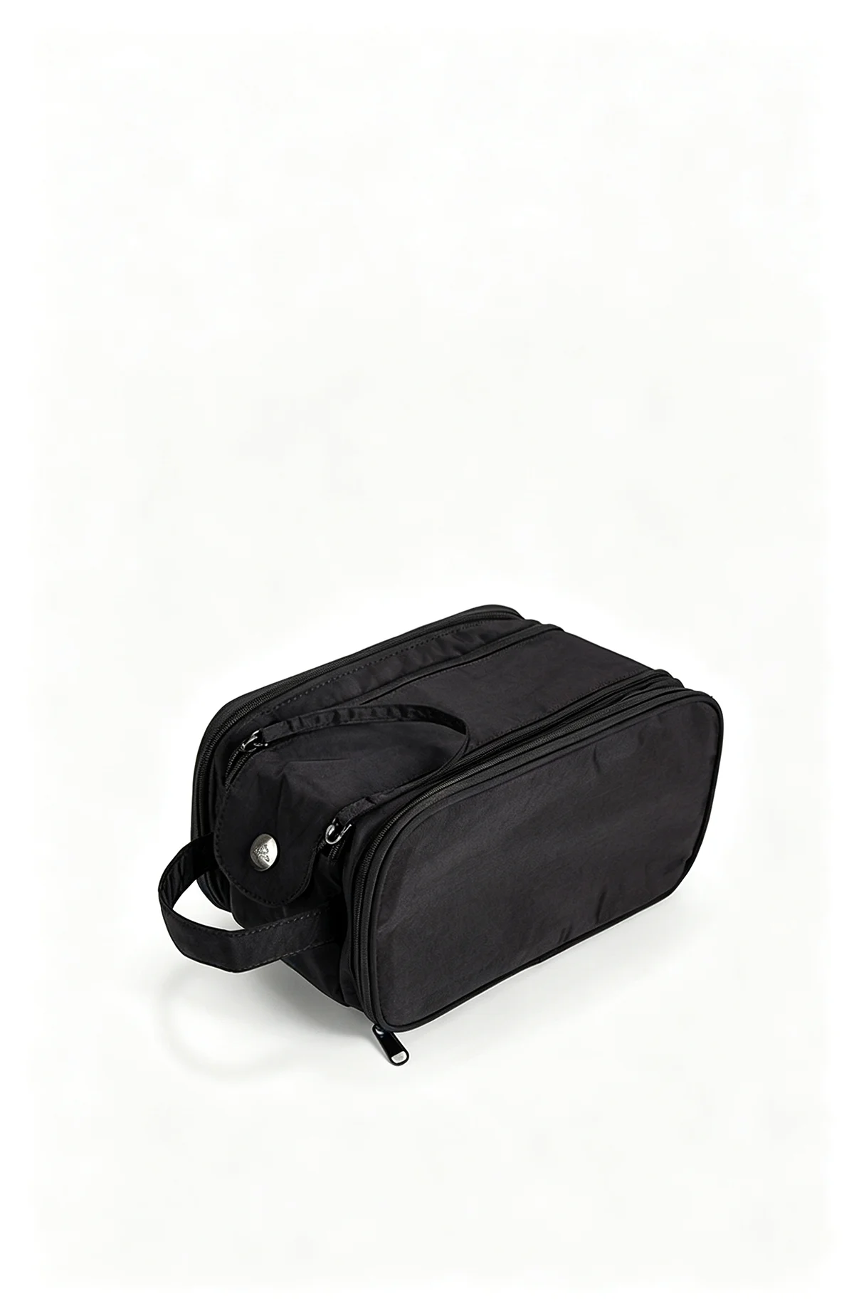 Strapazierfähige Nylon-Kosmetiktasche, leichte Reise-Toilettentasche mit Doppelreißverschluss, geräumiger Aufbewahrungsorganizer für Schreibtisch und Koffer, Unisex – Detail 12