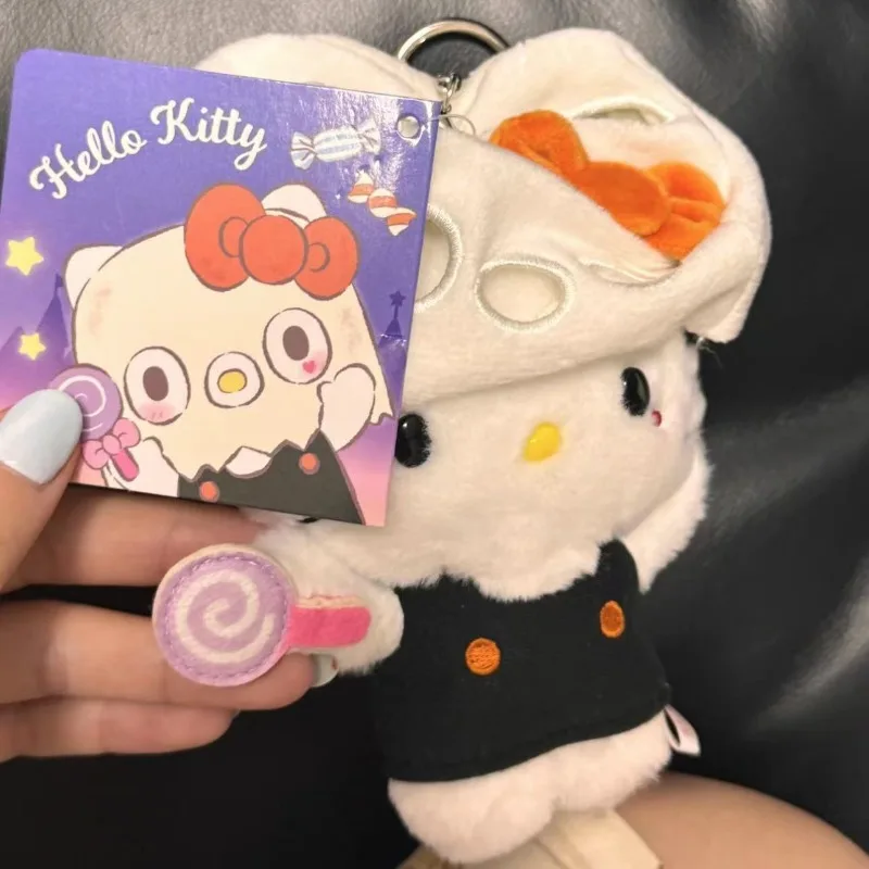 Sanrio Kawaii 헬로 키티 귀여운 헤드셋 시리즈 봉제 인형 배낭 펜던트 봉제 인형 펜던트 소녀 애니메이션 축제 생일 선물