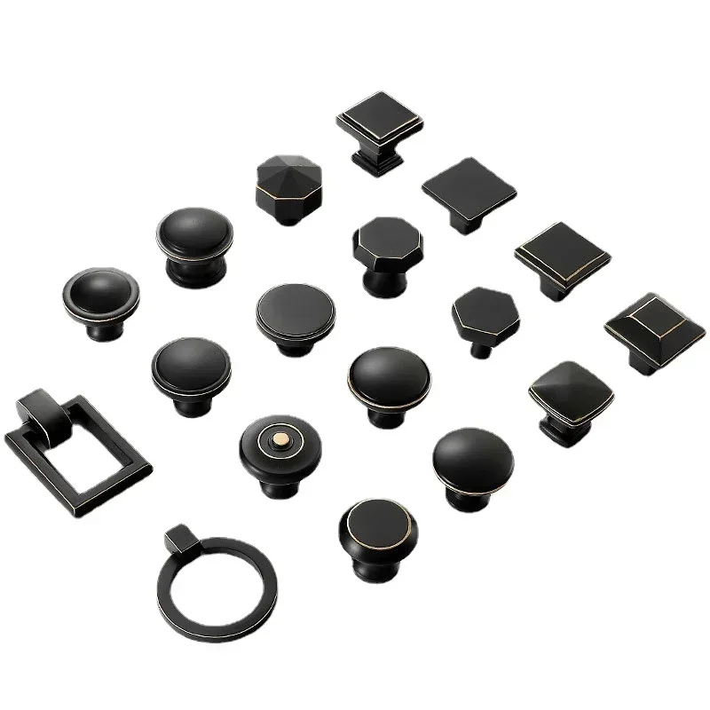 Black Gold Bronze Knobs for Furniture Vintage Fashion Knobs and Handles for Drawers Home Accessories Cabinet Pulls