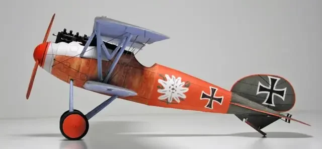 1:33 Scale Germany Fighter Albatros D.V WWI DIY 3D Paper Card Model Building Sets Construction Toys Educational Military Model