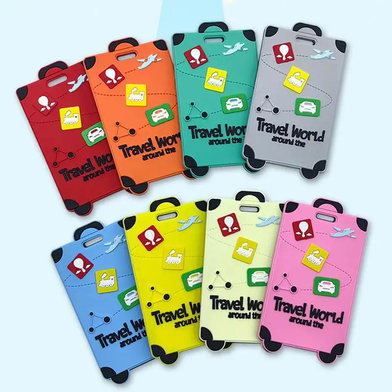Новая мягкая резиновая багажная бирка, анти-потерянная идентификация логистики письма, посадочный пропуск, именная бирка для чемодана