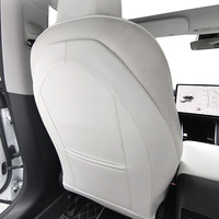 Leather Car Seat Back Protector Cover for Children Kids Baby Auto Anti-kick Pads Storage Bag Custom Fit for Tesla Model 3/Y