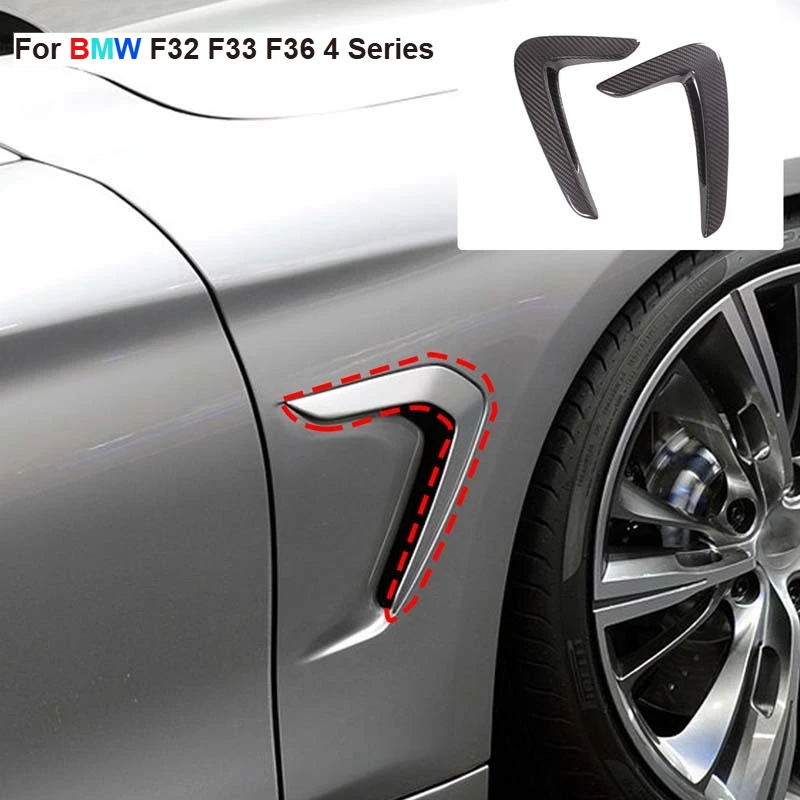

For BMW F32 F33 F36 4 Series 2014-2017 Real Carbon Fiber Fender Trim Side Body Intake Grille Fender Air Vent Cover accessories
