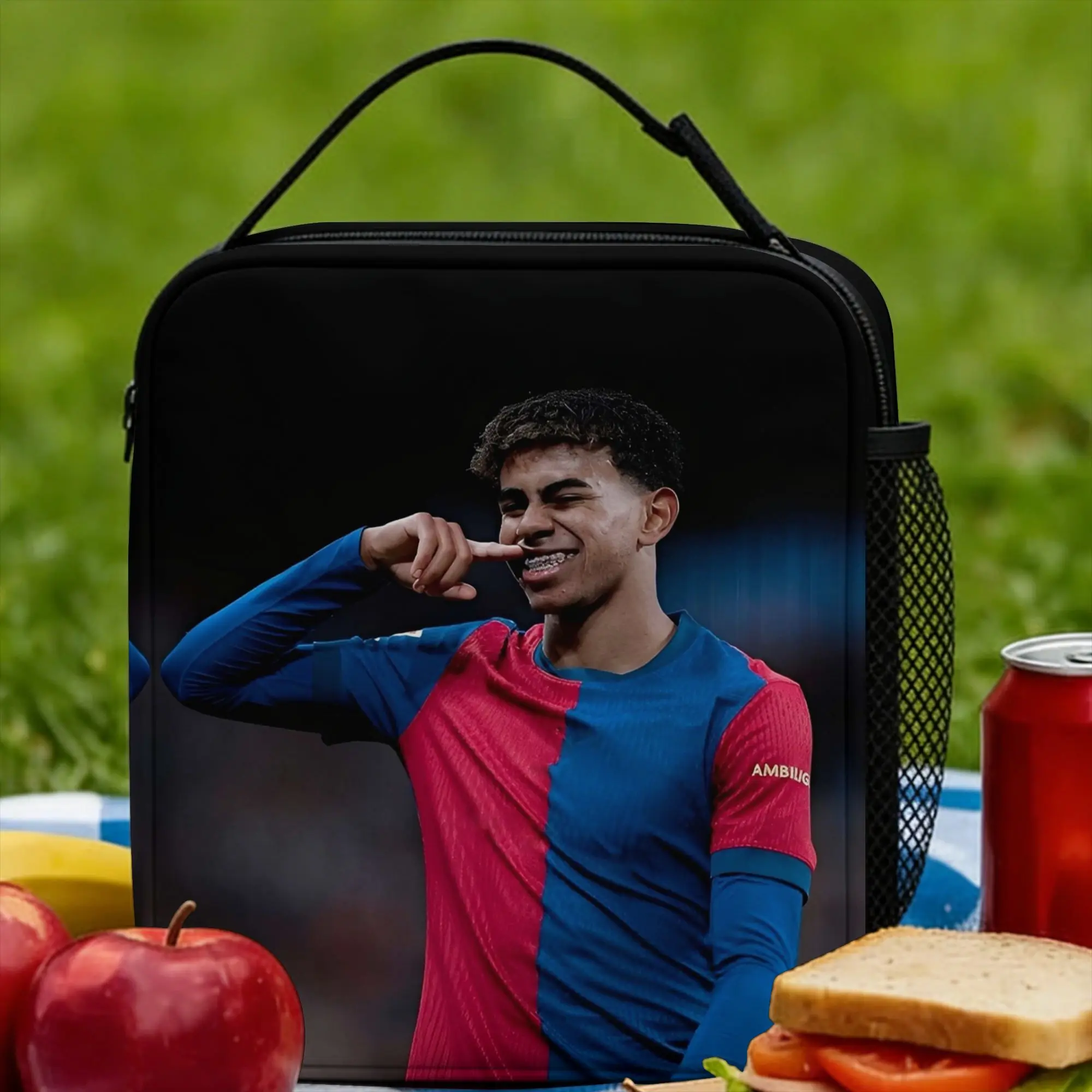 Lamine Y-Yamal Insulated Lunch Bag Thermal Bag Reusable,Lunch Container Football Soccer High Capacity Tote Lunch Box Bento Pouch