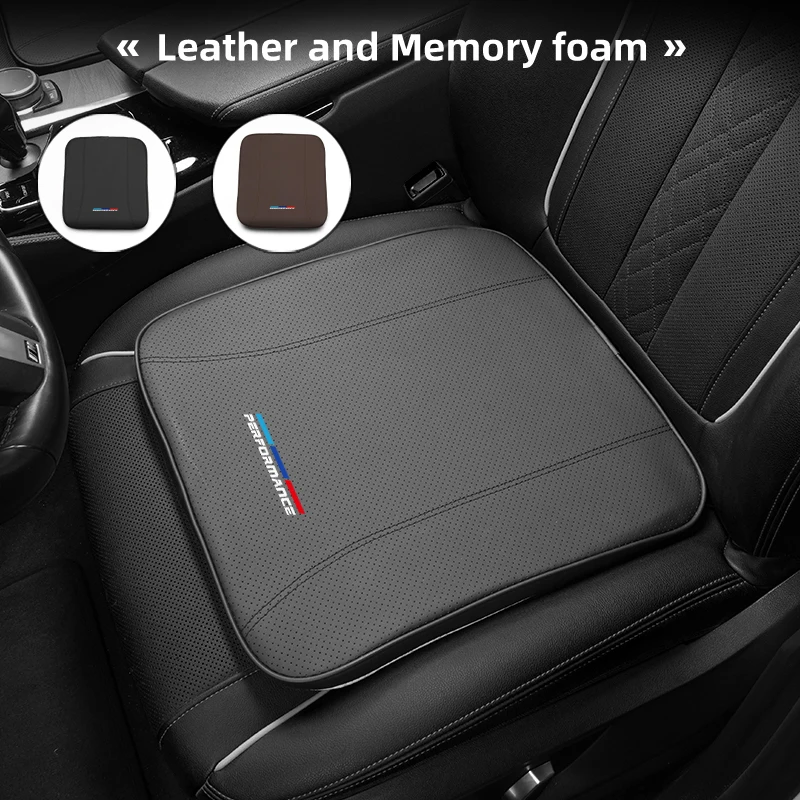 Car Seat Booster Cushion Driver Leather Cushion Memory Foam Cushion For BMW 1 2 3 5 7 Series X1X2X3X4X5X6G20 G30 G11 G12