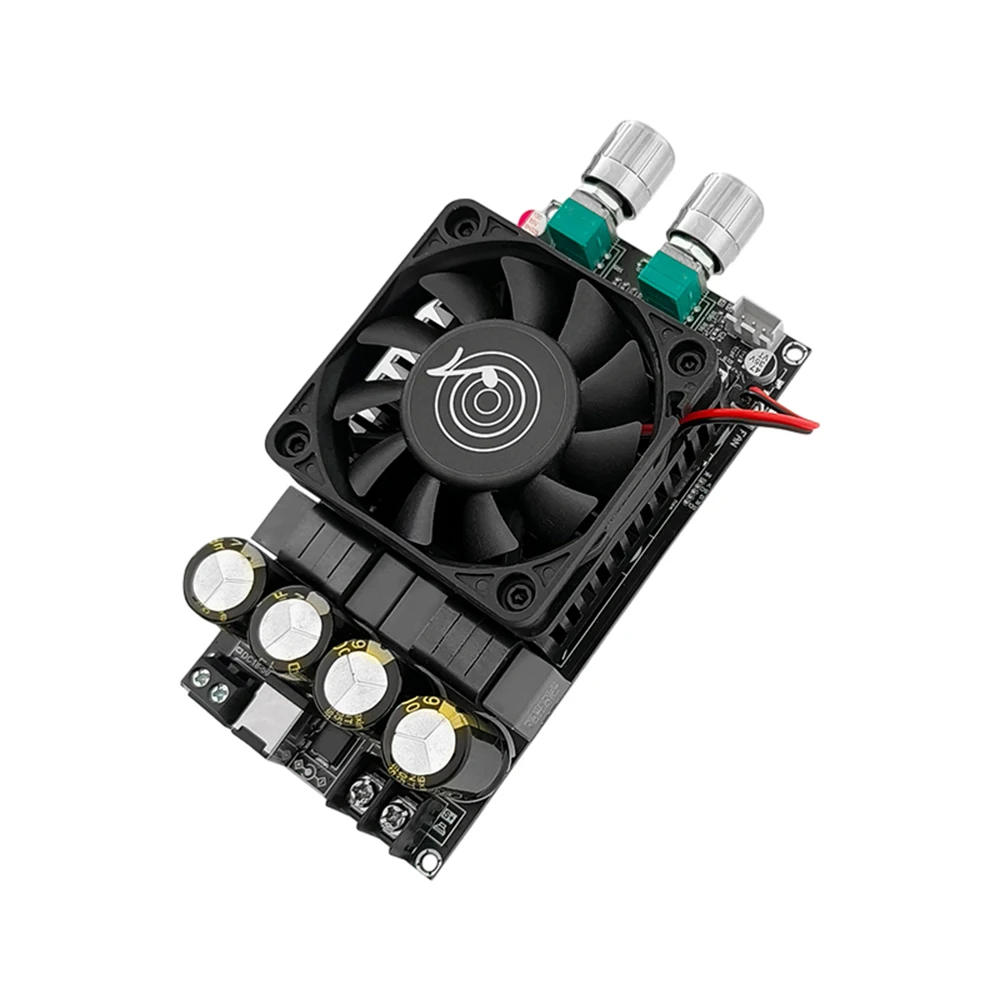 ZK-6001 DC18-50V TPA3225 Active Subwoofer Pure Post Sound Amplifier Board Low-Pass Filter Mono 600W Frequency Volume Adjustment